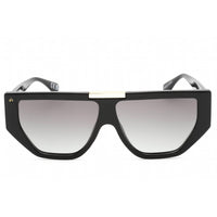 Prive Revaux Women's Sunglasses - Grey Gradient Lens Rectangular | Nikki Caviar Black ,