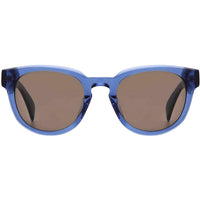 Rag and Bone Men's Sunglasses - Blue Acetate Oval Frame Brown Lens | RNB6001/S 0PJP ,