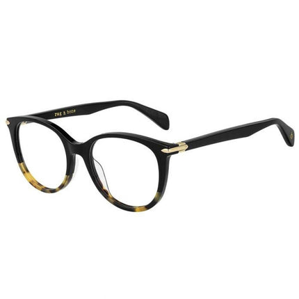 Rag and Bone Unisex Eyeglasses - Black Plastic Full Rim Round Frame | RNB3023 807 ,