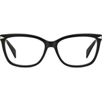 Rag and Bone Women's Eyeglasses - Black Gold Plastic Full Rim Frame | RNB3010 02M2 ,