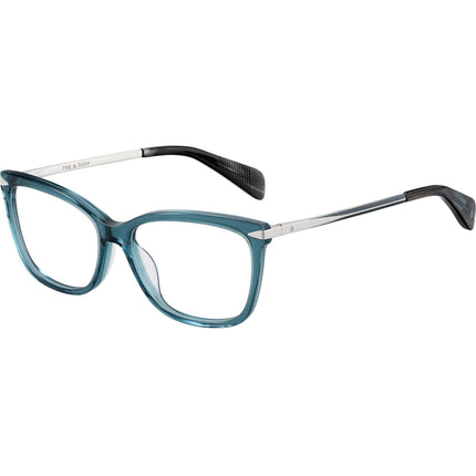 Rag and Bone Women's Eyeglasses - Blue Palladium Plastic Full Rim | RNB3010 0ECJ ,