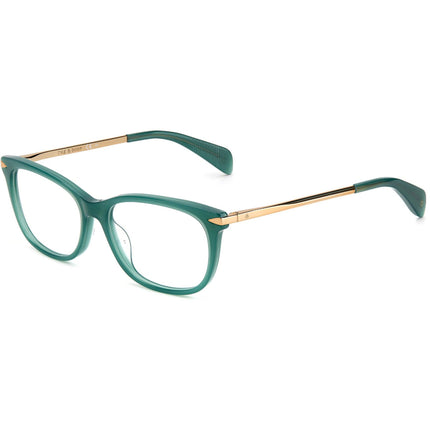 Rag and Bone Women's Eyeglasses - Green Plastic Full Rim Rectangular | RNB3006 01ED ,