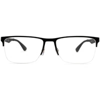 Ray Ban Unisex Eyeglasses - Matte Black Metal Half Rim Rectangular | 0RX6335 2503 2503 ,