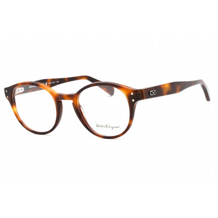 Salvatore Ferragamo Men's Eyeglasses - Tortoise Plastic Round Frame | SF2940 240 ,