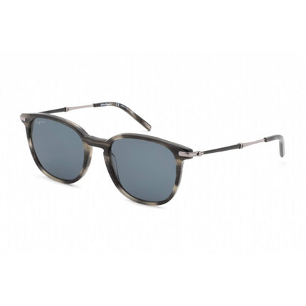 Salvatore Ferragamo Men's Sunglasses - Striped Grey Cat Eye Frame | SF1015S 003 ,