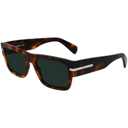 Salvatore Ferragamo Men's Sunglasses - Tortoise Acetate Frame Green Lens | SF1030S 214 ,