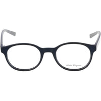 Salvatore Ferragamo Unisex Eyeglasses - Blue Havana Full Rim Round Frame | SF2879 414 ,