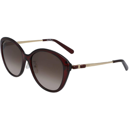 Salvatore Ferragamo Unisex Sunglasses - Wine Full Rim Frame Grey Lens | SF973SA 606 ,