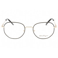 Salvatore Ferragamo Women's Eyeglasses - Black Gold Metal Round Frame | SF 2215 711 ,