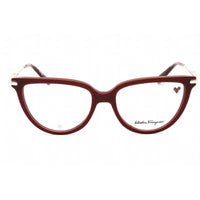Salvatore Ferragamo Women's Eyeglasses - Burgundy Plastic Cat Eye Frame | SF2946 601 ,