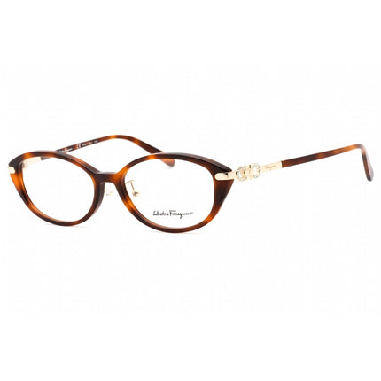Salvatore Ferragamo Women's Eyeglasses - Havana Full Rim Oval Frame | SF2882RA 214 ,