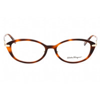 Salvatore Ferragamo Women's Eyeglasses - Havana Full Rim Oval Frame | SF2882RA 214 ,