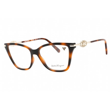 Salvatore Ferragamo Women's Eyeglasses - Tortoise Plastic Cat Eye Frame | SF2949R 240 ,