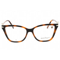 Salvatore Ferragamo Women's Eyeglasses - Tortoise Plastic Cat Eye Frame | SF2949R 240 ,
