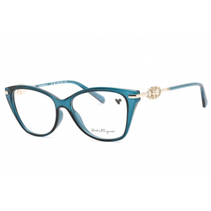 Salvatore Ferragamo Women's Eyeglasses - Transparent Petrol Plastic | SF2937R 432 ,