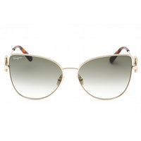 Salvatore Ferragamo Women's Sunglasses - Gold Metal Cat Eye Shape Frame | SF296SR 750 ,