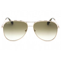 Salvatore Ferragamo Women's Sunglasses - Gold/Green Aviator Metal Frame | SF268S 709 ,