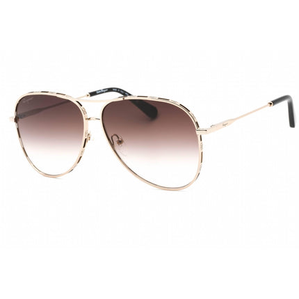 Salvatore Ferragamo Women's Sunglasses - Metal Full Rim Aviator Frame | SF268S 786 ,