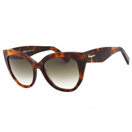 Salvatore Ferragamo Women's Sunglasses - Tortoise Plastic Cat Eye Frame | SF1061S 240 ,