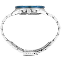 Seiko Men's Chronograph Watch - Essentials Blue Dial Silver Tone Bracelet | SSB345 ,