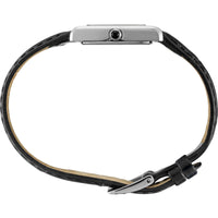 Seiko Women's Watch - Essentials Silver Tone Case Black Leather Strap | SWR053P1 ,