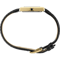 Seiko Women's Watch - Essentials Yellow Gold Case Black Leather Strap | SWR054P1 ,