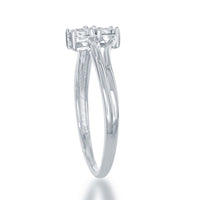 Sterling Silver 1/10th cttw Diamond Cut Ring - DIW-1683 ,