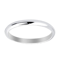 Sterling Silver 2mm Band Ring - R-02 ,