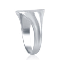 Sterling Silver Large Shiny Oval Ring - W-1651 ,