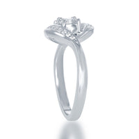 Sterling Silver Marquise Shaped Us2gether CZ Ring - W-1712 ,