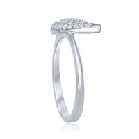 Sterling Silver Micro Pave Swan Ring - W-1870 ,