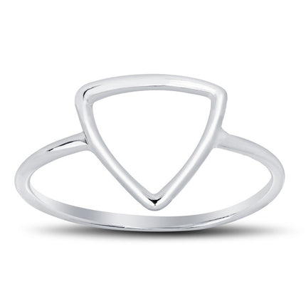 Sterling Silver Open Triangle Ring - W-1337 ,