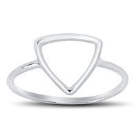 Sterling Silver Open Triangle Ring - W-1337 ,