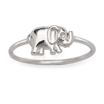Sterling Silver Small Elephant Ring - W-1339 ,
