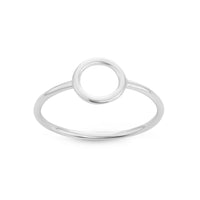 Sterling Silver Small Open Circle Ring - W-1542 ,