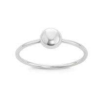 Sterling Silver Small Shiny Bead Ring - W-1540 ,