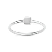 Sterling Silver Small Square Ring - W-1620 ,