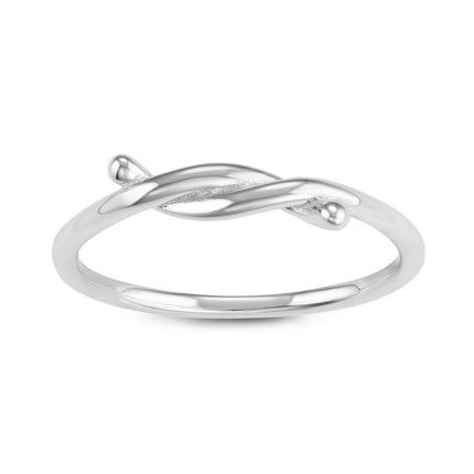 Sterling Silver Small Twist Ring - W-1621 ,