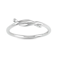 Sterling Silver Small Twist Ring - W-1621 ,