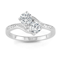 Sterling Silver Us2gether Round Two-Stone Topaz Ring - W-1687 ,