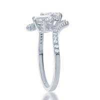 Sterling Silver Us2gether Two-Stone Overlapping CZ Ring - W-1676 ,