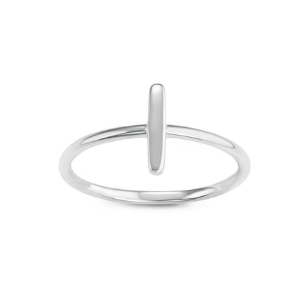 Sterling Silver Vertical Bar Ring - W-1624 ,