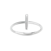 Sterling Silver Vertical Bar Ring - W-1624 ,