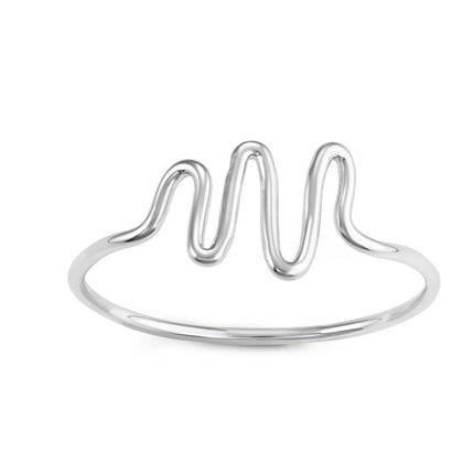 Sterling Silver Wave Ring - W-1616 ,