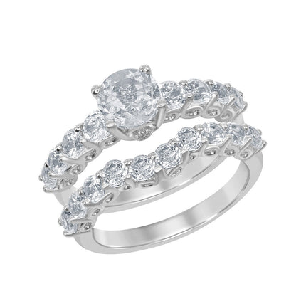 Sterling Silver 3.95 cttw White Topaz Ring, 8 ,