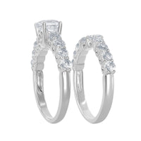 Sterling Silver 3.95 cttw White Topaz Ring, 8 ,