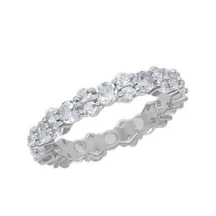 Sterling Silver 2.80cttw White Topaz Ring, 9 ,