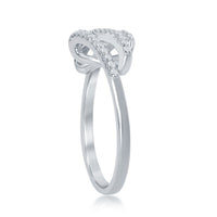 Sterlng Silver Triple CZ Row Ring - W-1322 ,
