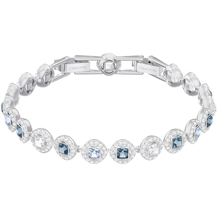 Swarovski Women's Bracelet - Angelic Square Crystals with Rhodium Plated | 5289514 ,