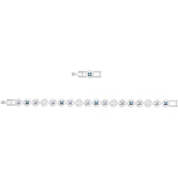 Swarovski Women's Bracelet - Angelic Square Crystals with Rhodium Plated | 5289514 ,